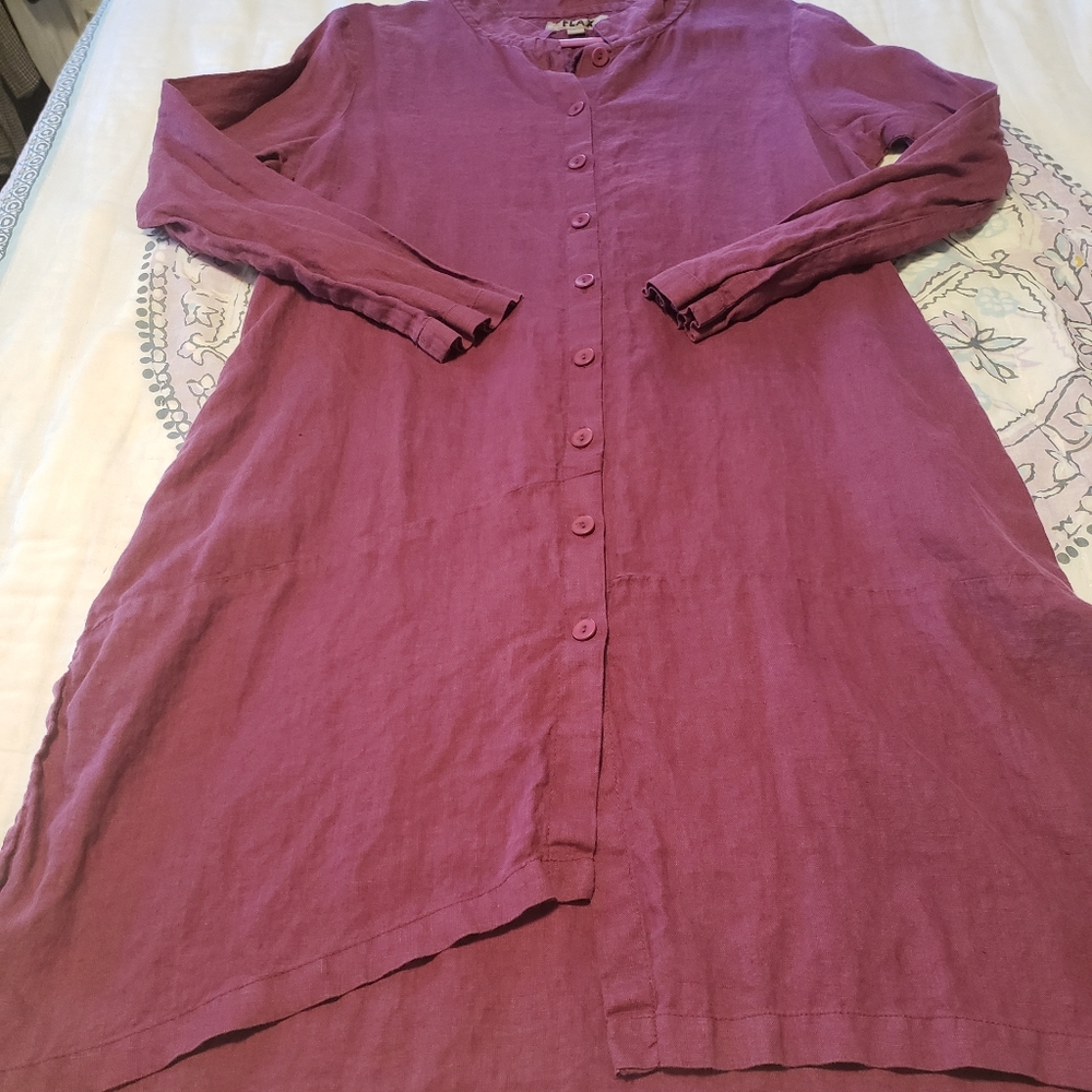 Flax linen duster